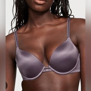 Victoria's Secret Wireless Bra Satin 34DDD  VS Purple Very SEXY